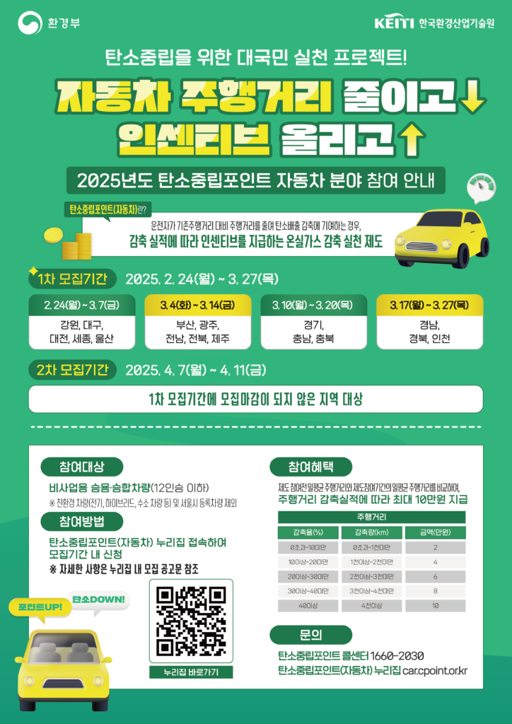 탄소중립포인트 자동차 공고문